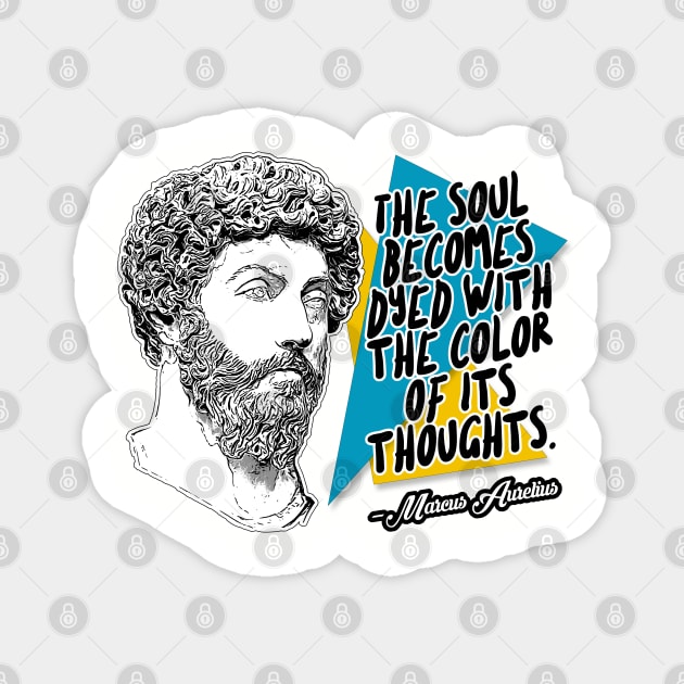 Marcus Aurelius Philosophy Quote Statement Typography Design Magnet by DankFutura