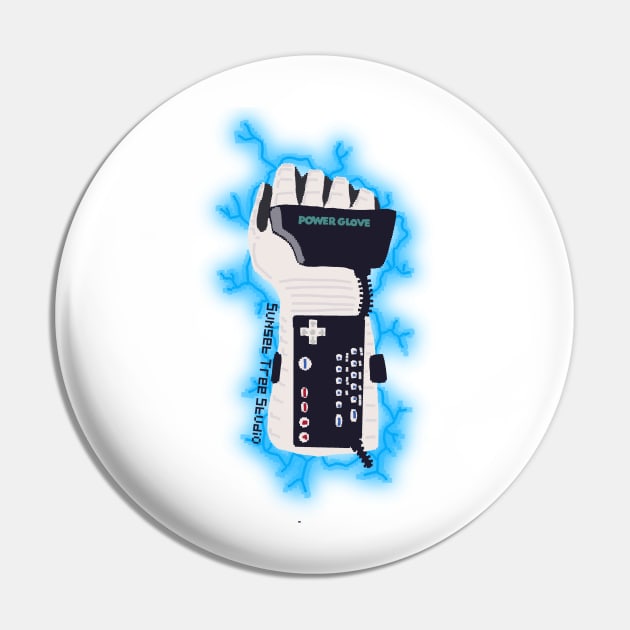 Pixelated Power Glove! Pin by Sunsettreestudio