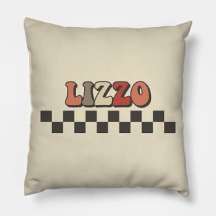 LIZZO Checkered Retro Groovy Style Pillow