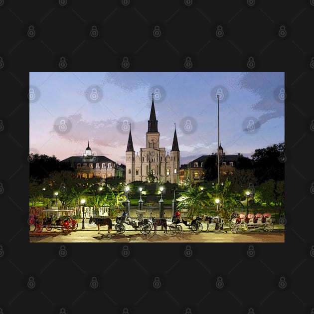 Jackson Square Evening New Orleans by JerryGranamanPhotos71