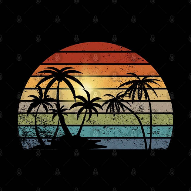 Palm Tree Retro Vintage Sunset by ElevateElegance