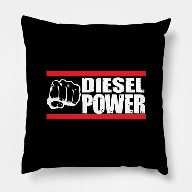 Diesel Power Turbo Truck Mechanic Pillow by ScottsRed