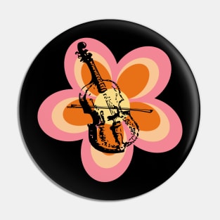 retro violin Pin