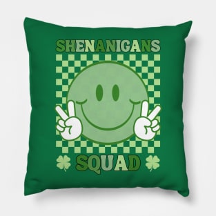 Shenanigans Squad St Patricks Day Smile Green Proud Irish Pillow