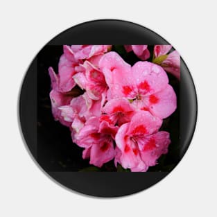 Pink Flowers Crying in the Rain Pin