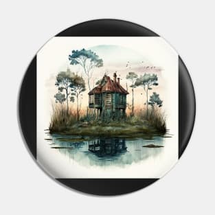 Swamp Cabin Ornamental Pin