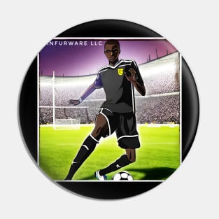 Anime Black Soccer Player Pin