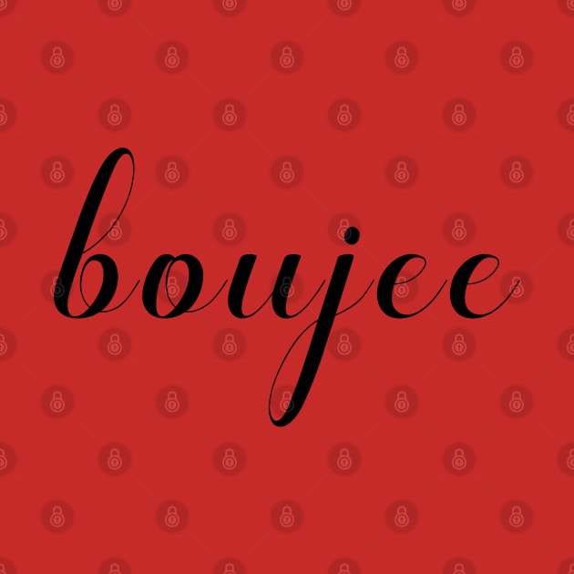 Boujee, Stylised Font in Black by LittleMissy