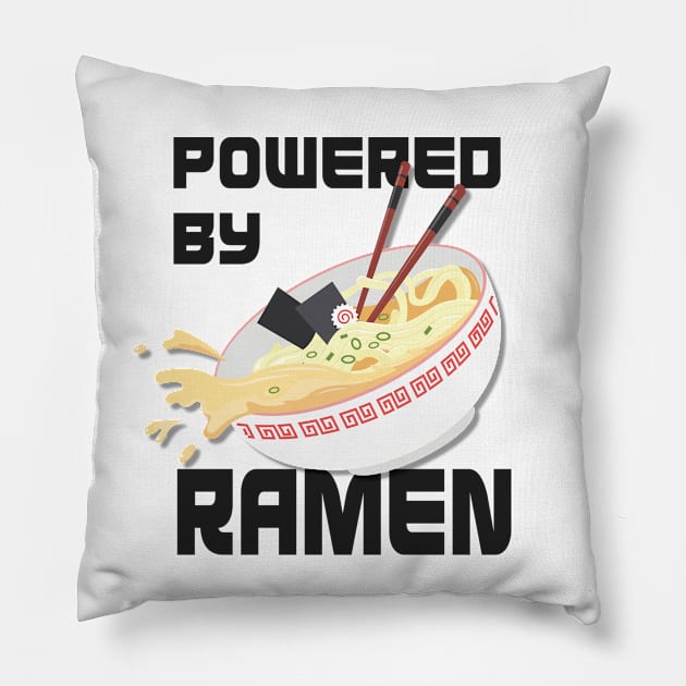 Powered by ramen Pillow by Marzuqi che rose