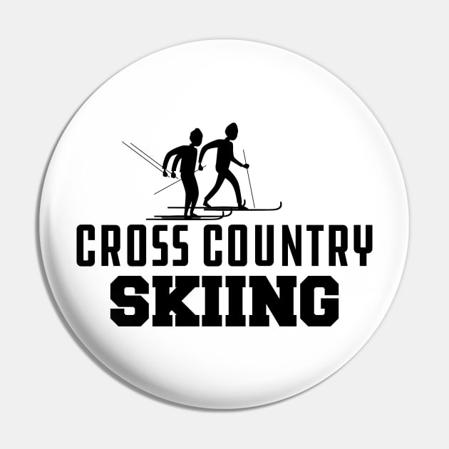 Cross Country Skiing Pin by KC Happy Shop