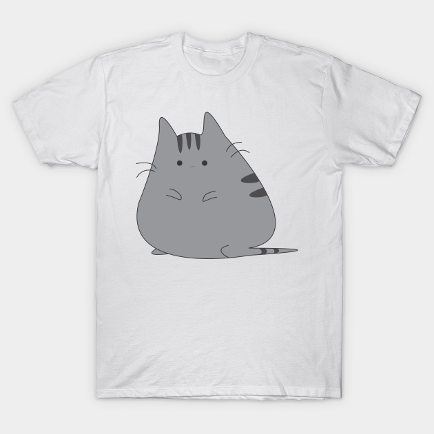 Cute Fat Cat Illustration - Fat Cat - T-Shirt | TeePublic