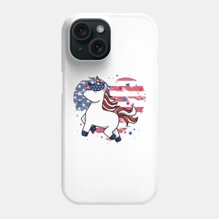 Star-Spangled Magic Patriotic Unicorn Phone Case
