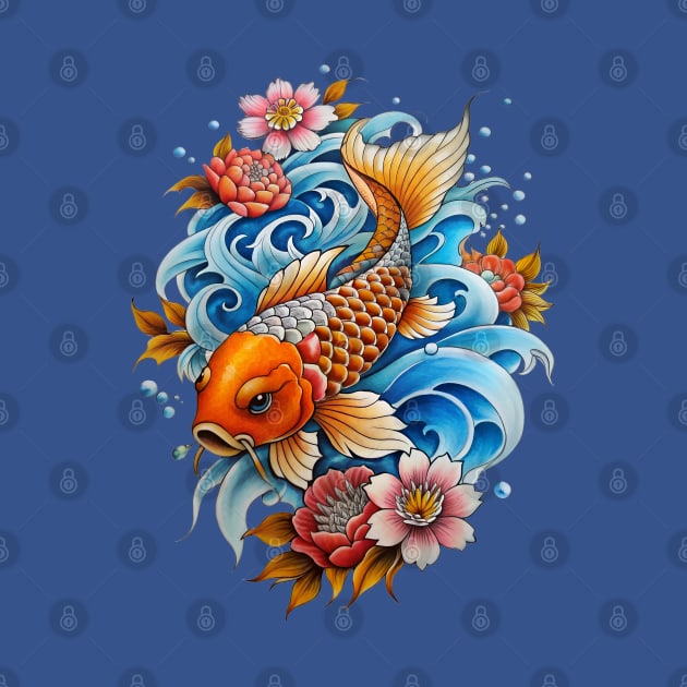 Japanese Koi Fish tattoo by Ravenglow