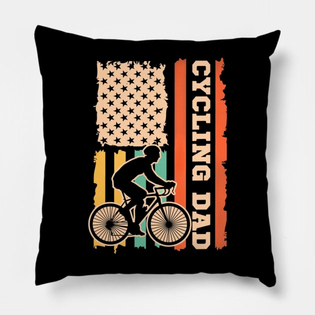 Cycling Dad Pillow by Sky HTL