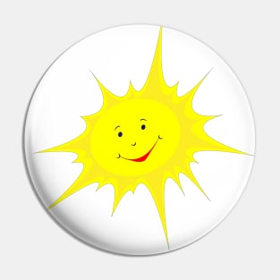 Cartoon sun Pin