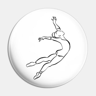 Ballerina in Pen and Ink Pin