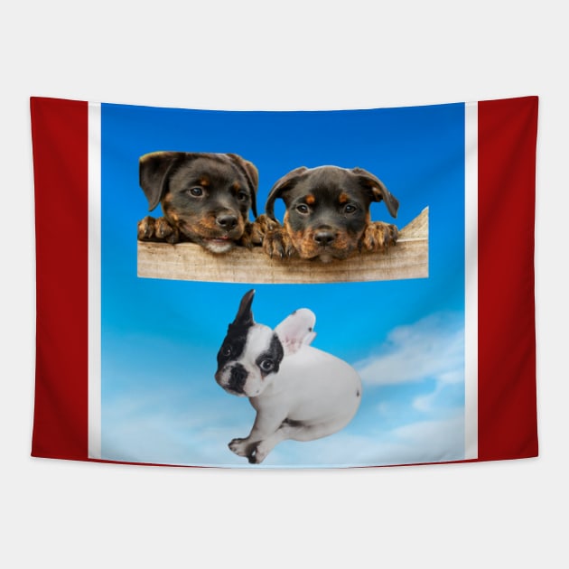 cute puppies Tapestry by KA&KO