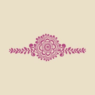 Pink Henna Tattoo - Pink Mehendi Motifs T-Shirt