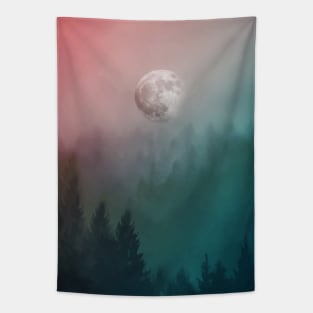 Misty Blue Forest 1 Tapestry