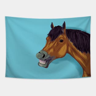Smiling horse Tapestry