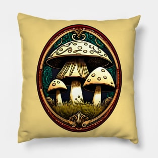 Mushroom Family Pillow