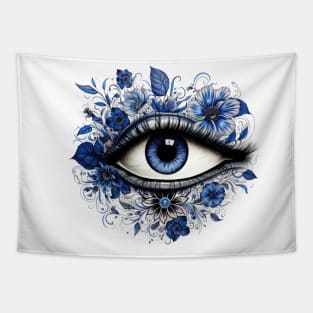 Sparkling Blue Eye Tapestry