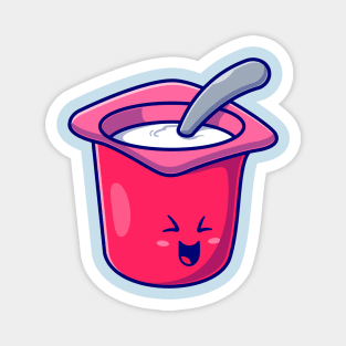 Cute Yoghurt Cup Cartoon Magnet