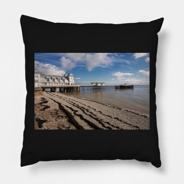 Penarth Pier Pavilion, Penarth, Wales Pillow by dasantillo