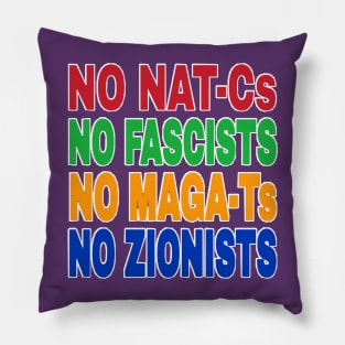 MAGA KLUX KLAN - NO NATC-s NO FASCISTS - NO MAGAT-s NO ZIONISTS - Double-sided Pillow