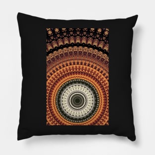 Golden Rays mandala Pillow