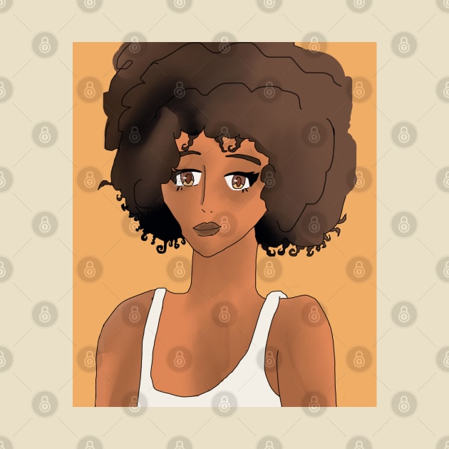 Black Girl with Natural Hair by Usagicollection