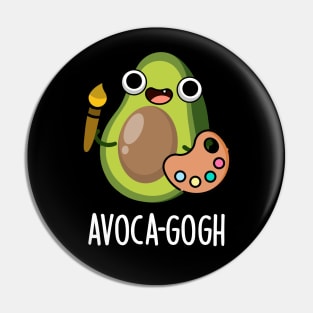 Avoca-gogh Cute Avocado Artist Pun Pin