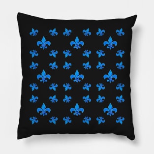 blue lily flower Pillow