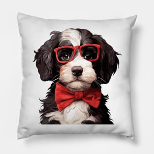 Fancy Bernedoodle Dog Pillow