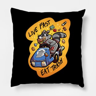 Live Fast Eat Trash Pillow