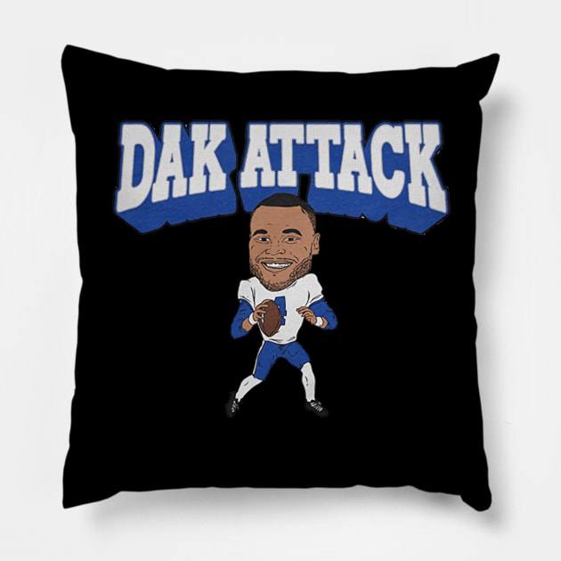 Dak Prescott Dak Attack Pillow by Chunta_Design