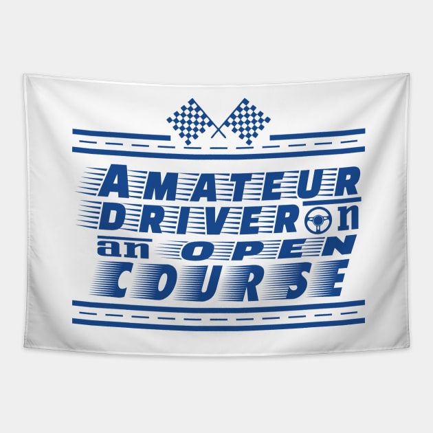 Amateur Driver on an Open Course Tapestry by PrintArtdotUS