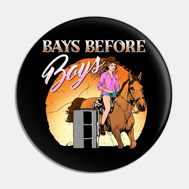 Bays Before Boys I Equestrian Pony And Horse Fan Pin by biNutz