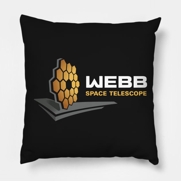 James Webb Space Telescope - Webb Logo Pillow by FaelynArt