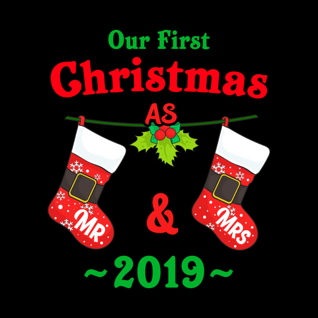 Our First Christmas as Mr & Mrs Xmas Gift 2019 Newlyweds Design by Dr_Squirrel