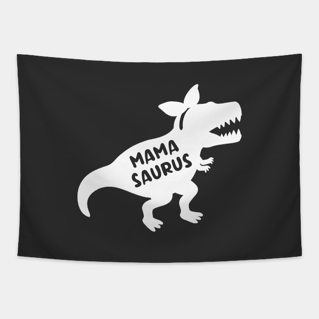 Mamasaurus Dinosaur Mom Funny Tapestry by rustydoodle