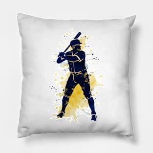 Baseball player silhouette Pillow