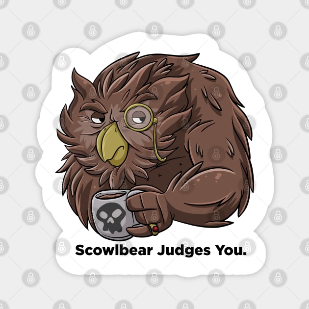 Scowlbear (Dark Text Variant) Magnet by d20Monkey