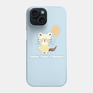 Cat With Balloon Cute Illustration Phone Case