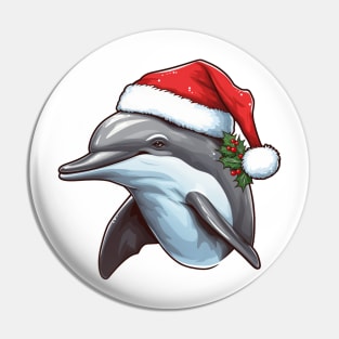 Christmas Dolphin Pin