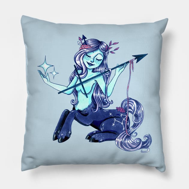 Sagittarius Pillow by LittleGreenHat