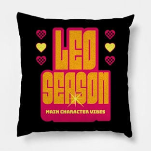 Leo Season Y2K Aesthetic Main Character Vibes Zodiac Sign Pillow