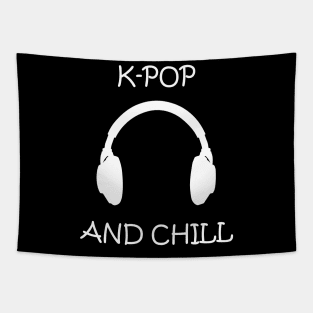 Cool kPOP and Chill Headphone Funny Culture Gift Tapestry