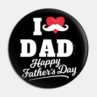 I Heart Dad Happy Father's Day Best Dad In The World Best Father Pin