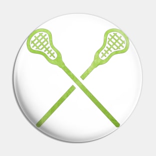 Lacrosse Stick Green Pin